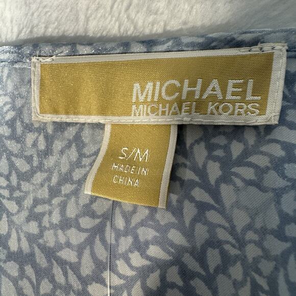 New Michael Kors V-Neck Midi Kaftan Chambray Dress Size S/M MISSING Chain Belt - Picture 11 of 16